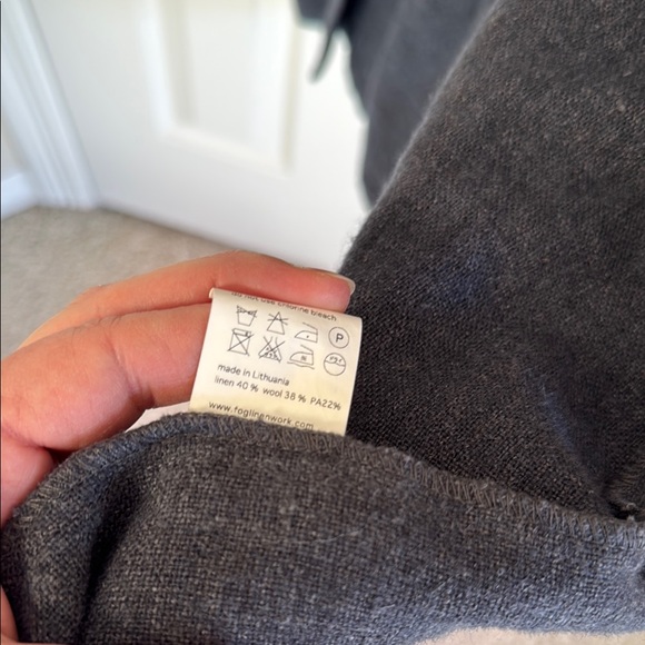 Fog Linen Works grey linen women's jacket - Picture 8 of 9